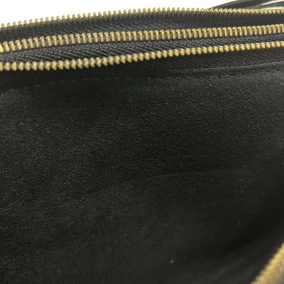 Auth LOUIS VUITTON Pochette Double Zip M68568 Noir Monogram Empreinte - Picture 12 of 16